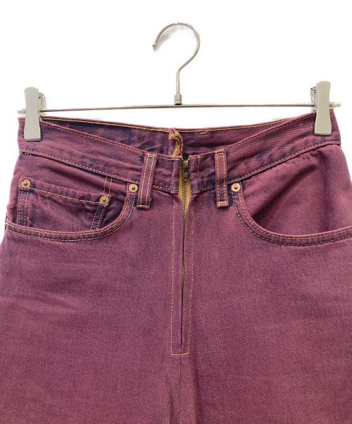 77circa（ナナナナサーカ）77circa (ナナナナサーカ) リメイクデニムパンツ エンジ サイズ:SIZE Freeの古着・服飾アイテム