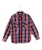 LEVI'S REDTABリーバイスレッドタブ）の古着「長袖シャツ」｜ネイビー×レッド