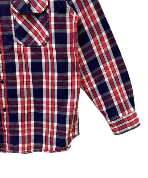 LEVI'S REDTAB（リーバイスレッドタブ）LEVI'S REDTAB (リーバイスレッドタブ) 長袖シャツ ネイビー×レッド サイズ:XLの古着・服飾アイテム