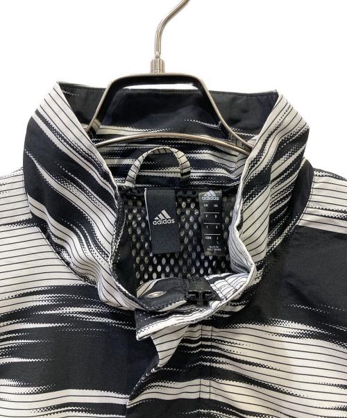adidas（アディダス）adidas (アディダス) ナイロンジャケット ブラック×ホワイト サイズ:SIZE Lの古着・服飾アイテム