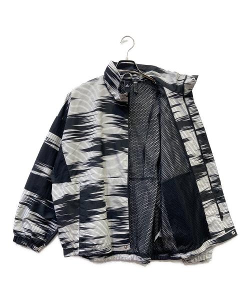 adidas（アディダス）adidas (アディダス) ナイロンジャケット ブラック×ホワイト サイズ:SIZE Lの古着・服飾アイテム