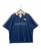 adidasアディダス）の古着「半袖カットソー」｜ネイビー×ベージュ