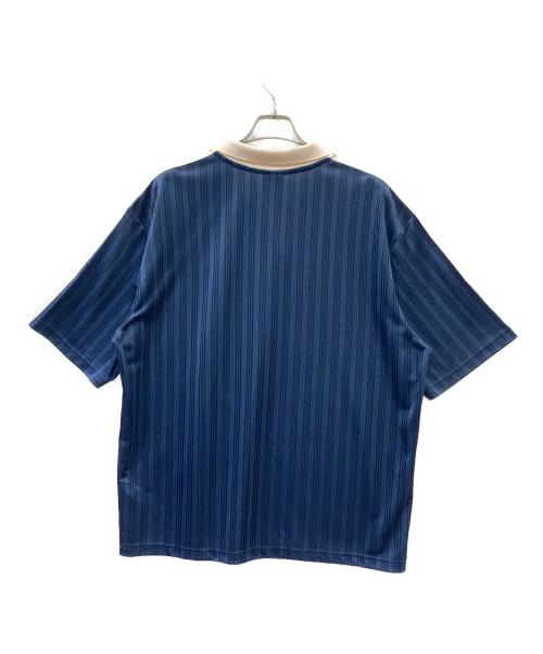 adidas（アディダス）adidas (アディダス) 半袖カットソー ネイビー×ベージュ サイズ:2XL 未使用品の古着・服飾アイテム