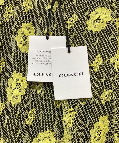 COACH（コーチ）COACH (コーチ) キャミソールワンピース イエロー×ブラック サイズ:SIZE 2 未使用品の古着・服飾アイテム