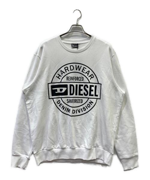 DIESEL（ディーゼル）DIESEL (ディーゼル) クルーネックスウェット ホワイト サイズ:XXL 未使用品の古着・服飾アイテム