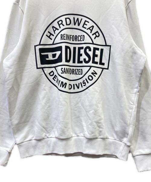 DIESEL（ディーゼル）DIESEL (ディーゼル) クルーネックスウェット ホワイト サイズ:XXL 未使用品の古着・服飾アイテム