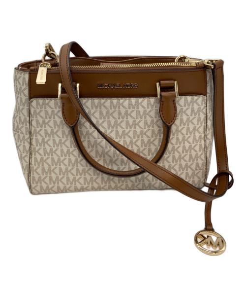 MICHAEL KORS（マイケルコース）MICHAEL KORS (マイケルコース) 2WAYバッグ ベージュ×ブラウンの古着・服飾アイテム