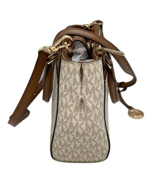 MICHAEL KORS（マイケルコース）MICHAEL KORS (マイケルコース) 2WAYバッグ ベージュ×ブラウンの古着・服飾アイテム