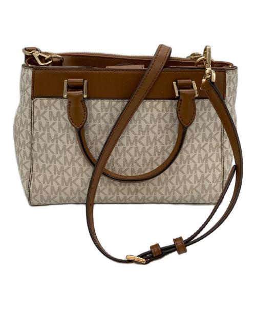 MICHAEL KORS（マイケルコース）MICHAEL KORS (マイケルコース) 2WAYバッグ ベージュ×ブラウンの古着・服飾アイテム