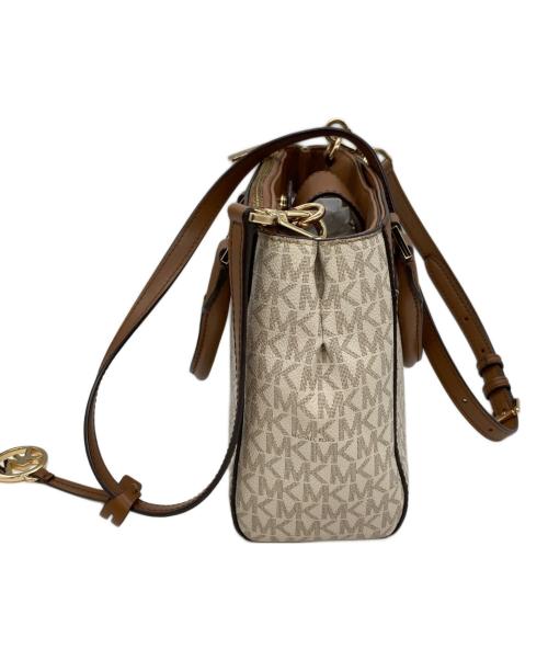 MICHAEL KORS（マイケルコース）MICHAEL KORS (マイケルコース) 2WAYバッグ ベージュ×ブラウンの古着・服飾アイテム
