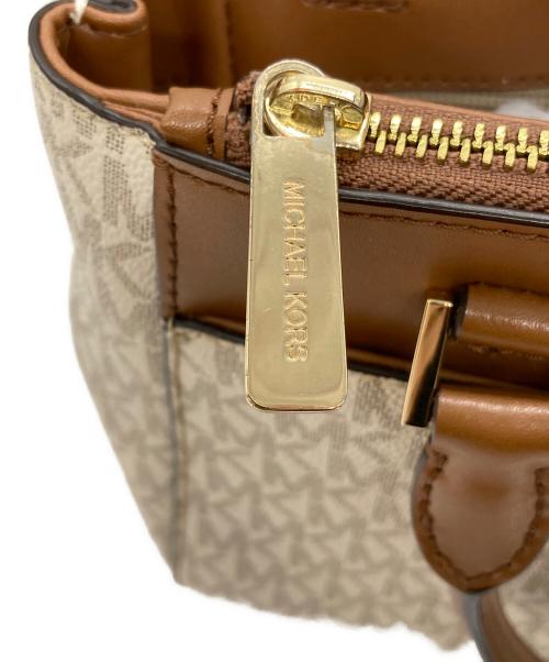MICHAEL KORS（マイケルコース）MICHAEL KORS (マイケルコース) 2WAYバッグ ベージュ×ブラウンの古着・服飾アイテム