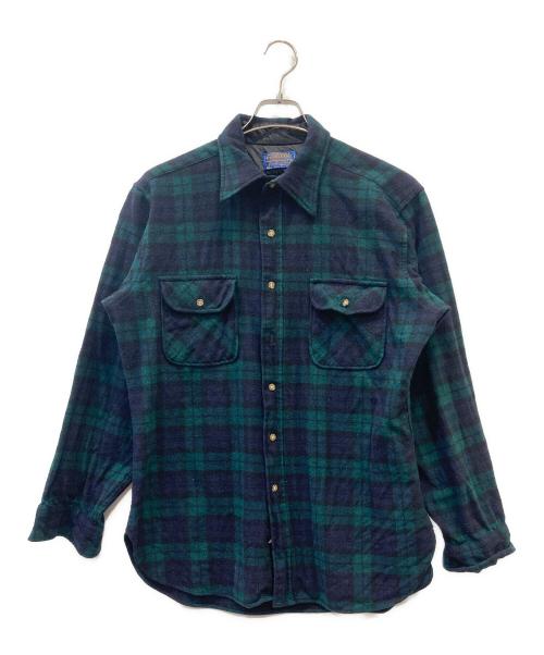 PENDLETON（ペンドルトン）PENDLETON (ペンドルトン) 長袖シャツ グリーン×ネイビー サイズ:SIZE Lの古着・服飾アイテム