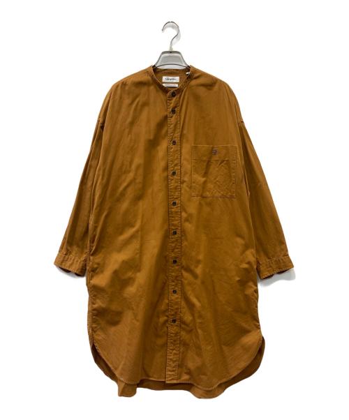Gymphlex（ジムフレックス）Gymphlex (ジムフレックス) 長袖シャツワンピース ブラウン サイズ:FREEの古着・服飾アイテム