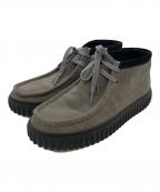 CLARKSクラークス）の古着「モカシンシューズ」｜グレー×ブラック