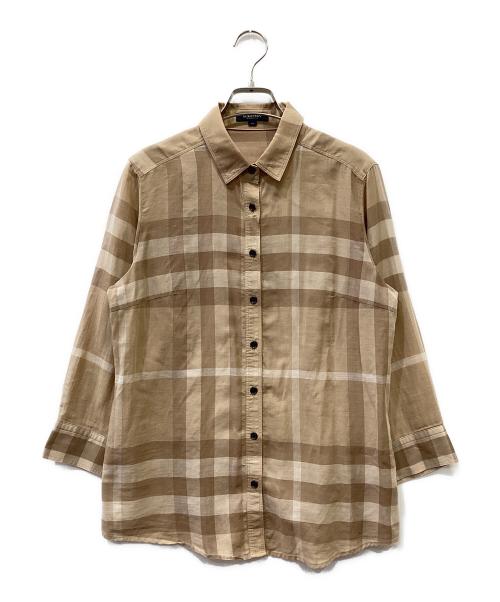 BURBERRY LONDON（バーバリーロンドン）BURBERRY LONDON (バーバリーロンドン) 長袖シャツ ブラウン サイズ:SIZE 42の古着・服飾アイテム