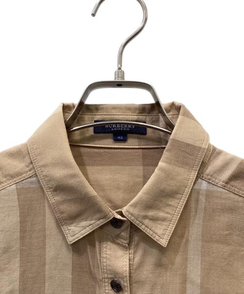 BURBERRY LONDON（バーバリーロンドン）BURBERRY LONDON (バーバリーロンドン) 長袖シャツ ブラウン サイズ:SIZE 42の古着・服飾アイテム