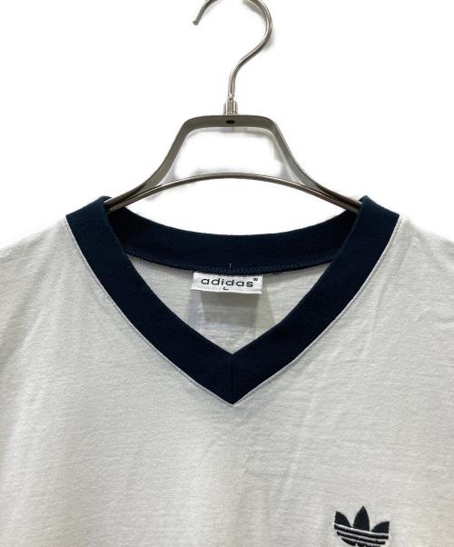 adidas（アディダス）adidas (アディダス) 半袖カットソー ホワイト サイズ:SIZE Lの古着・服飾アイテム