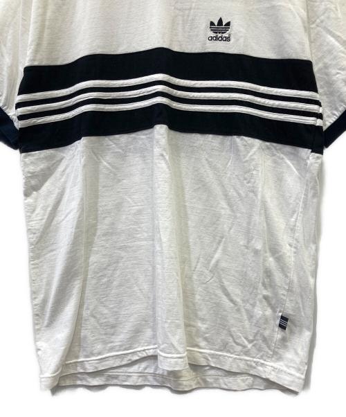 adidas（アディダス）adidas (アディダス) 半袖カットソー ホワイト サイズ:SIZE Lの古着・服飾アイテム