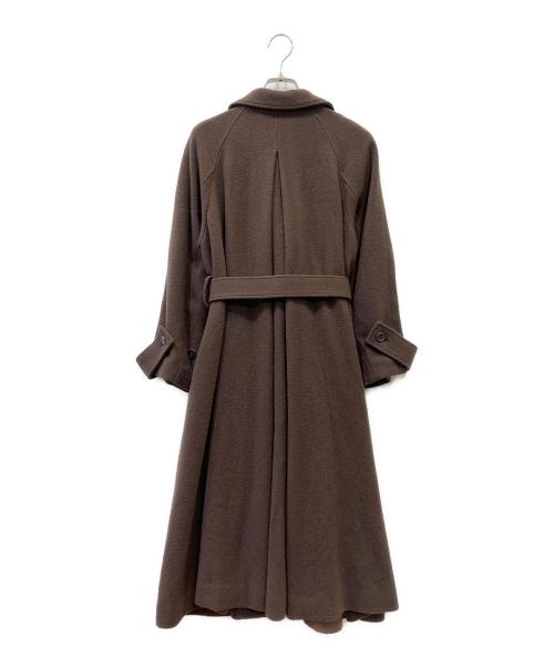 COHINA（コヒナ）COHINA (コヒナ) バックフレアウールコート ブラウン サイズ:レギュラーの古着・服飾アイテム