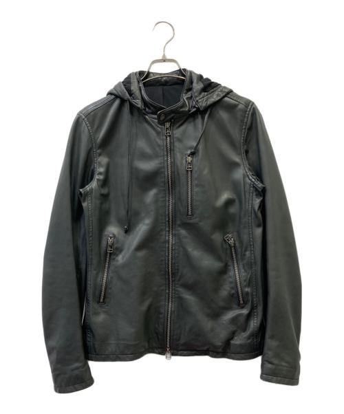 SHIPS JET BLUE（シップスジェットブルー）SHIPS JET BLUE (シップスジェットブルー) レザージャケット ブラック サイズ:SIZE Lの古着・服飾アイテム