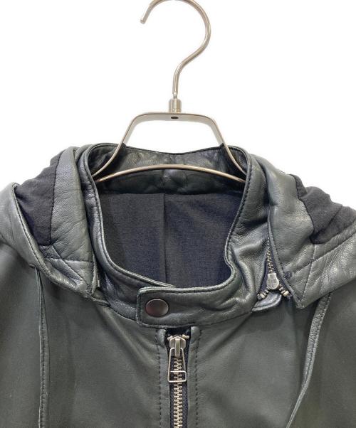 SHIPS JET BLUE（シップスジェットブルー）SHIPS JET BLUE (シップスジェットブルー) レザージャケット ブラック サイズ:SIZE Lの古着・服飾アイテム