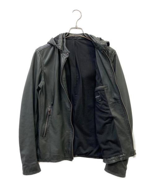 SHIPS JET BLUE（シップスジェットブルー）SHIPS JET BLUE (シップスジェットブルー) レザージャケット ブラック サイズ:SIZE Lの古着・服飾アイテム