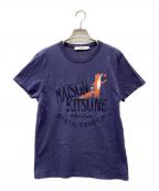 maison kitsuneメゾンキツネ）の古着「半袖カットソー」｜ネイビー