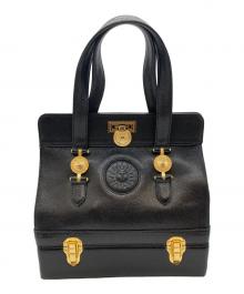 GIANNI VERSACE（ジャンニ・ヴェルサーチ）の古着「２段バニティバッグ」｜ブラック×ゴールド