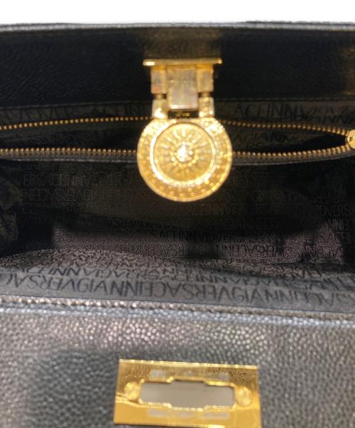 GIANNI VERSACE（ジャンニ・ヴェルサーチ）GIANNI VERSACE (ジャンニ・ヴェルサーチ) ２段バニティバッグ ブラック×ゴールドの古着・服飾アイテム