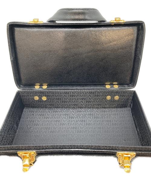 GIANNI VERSACE（ジャンニ・ヴェルサーチ）GIANNI VERSACE (ジャンニ・ヴェルサーチ) ２段バニティバッグ ブラック×ゴールドの古着・服飾アイテム