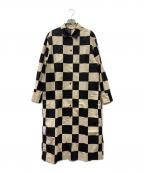 marimekkoマリメッコ）の古着「長袖ワンピース」｜ブラック×ベージュ