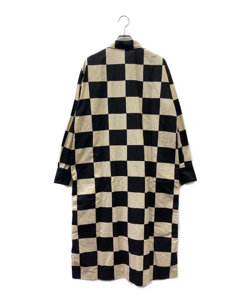 marimekko（マリメッコ）marimekko (マリメッコ) 長袖ワンピース ブラック×ベージュ サイズ:size 36の古着・服飾アイテム