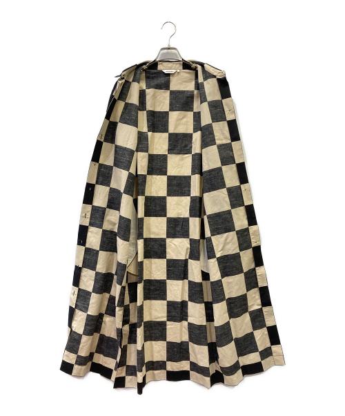 marimekko（マリメッコ）marimekko (マリメッコ) 長袖ワンピース ブラック×ベージュ サイズ:size 36の古着・服飾アイテム