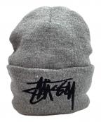 stussyステューシー）の古着「ニット帽」｜ライトグレー