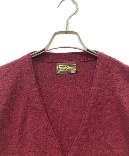 Sears（シアーズ）Sears (シアーズ) 薄手カーディガン レッド サイズ:SIZE Mの古着・服飾アイテム