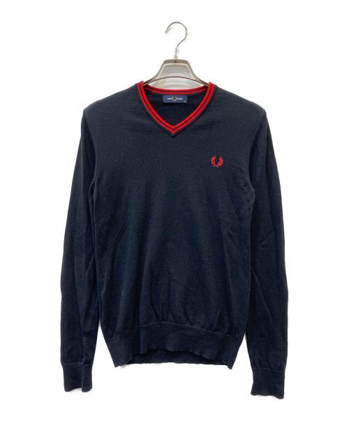 FRED PERRY（フレッドペリー）FRED PERRY (フレッドペリー) 厚手ニット ブラック サイズ:XSの古着・服飾アイテム