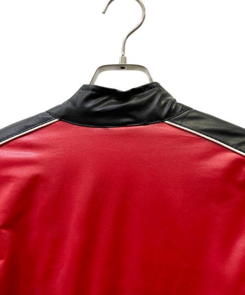 Ferrari（フェラーリ）Ferrari (フェラーリ) フェイクレザージャケット レッド×ブラック サイズ:Mの古着・服飾アイテム