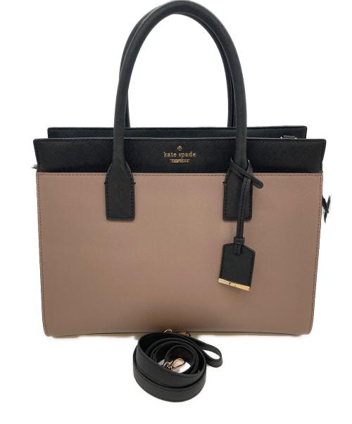 Kate Spade（ケイトスペード）Kate Spade (ケイトスペード) 2WAYバッグ ピンク×ブラックの古着・服飾アイテム