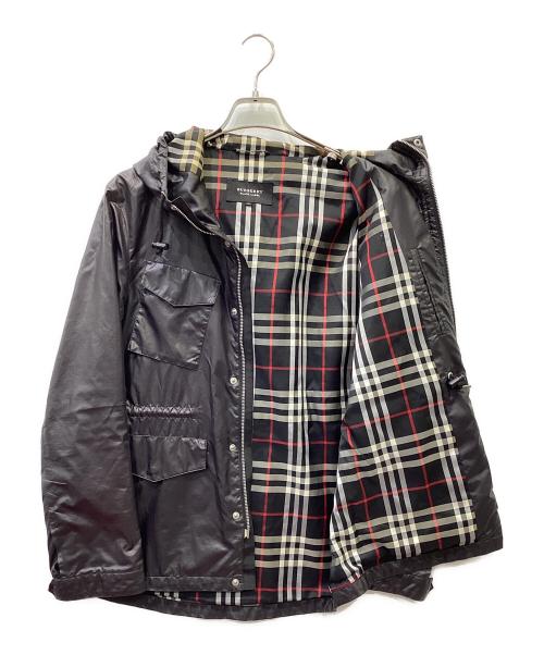 BURBERRY BLACK LABEL（バーバリーブラックレーベル）BURBERRY BLACK LABEL (バーバリーブラックレーベル) フーデッドジャケット ブラック サイズ:Mの古着・服飾アイテム