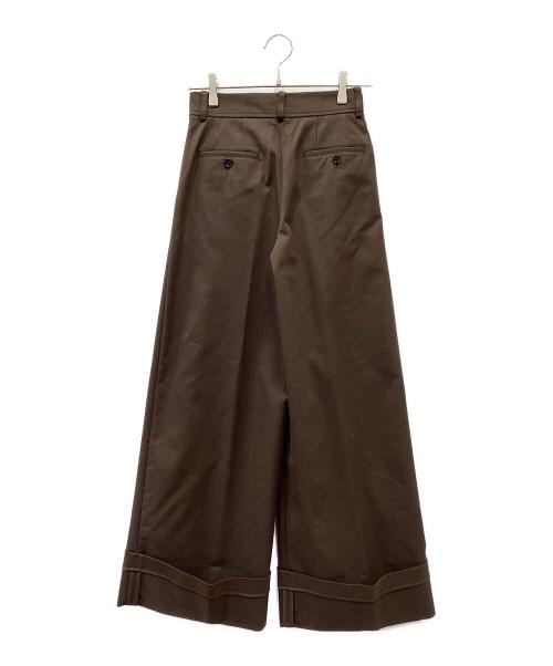 anuans（アニュアンス）anuans (アニュアンス) タックワイドデザインパンツ ブラウン サイズ:SIZE 1 未使用品の古着・服飾アイテム