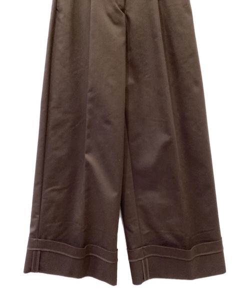 anuans（アニュアンス）anuans (アニュアンス) タックワイドデザインパンツ ブラウン サイズ:SIZE 1 未使用品の古着・服飾アイテム