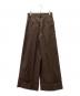 anuans (アニュアンス) タックワイドデザインパンツ ブラウン サイズ:SIZE 1 未使用品：8000円
