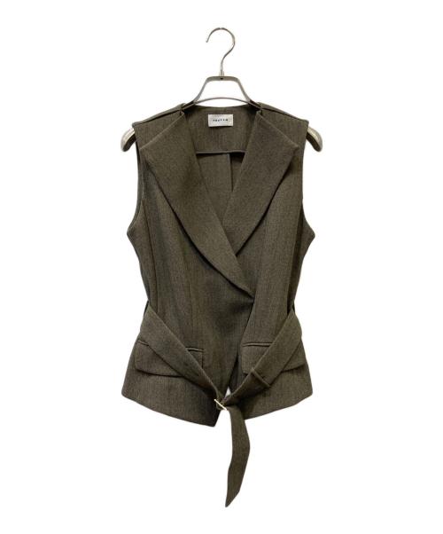 FRAY ID（フレイ アイディー）FRAY ID (フレイ アイディー) ジレチュールスカートセットアップ ベージュ サイズ:SIZE　1 未使用品の古着・服飾アイテム