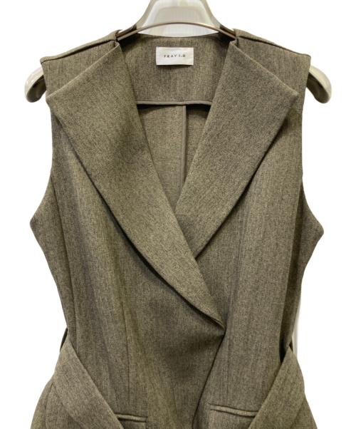 FRAY ID（フレイ アイディー）FRAY ID (フレイ アイディー) ジレチュールスカートセットアップ ベージュ サイズ:SIZE　1 未使用品の古着・服飾アイテム