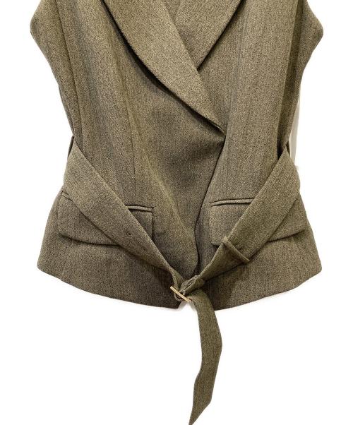 FRAY ID（フレイ アイディー）FRAY ID (フレイ アイディー) ジレチュールスカートセットアップ ベージュ サイズ:SIZE　1 未使用品の古着・服飾アイテム
