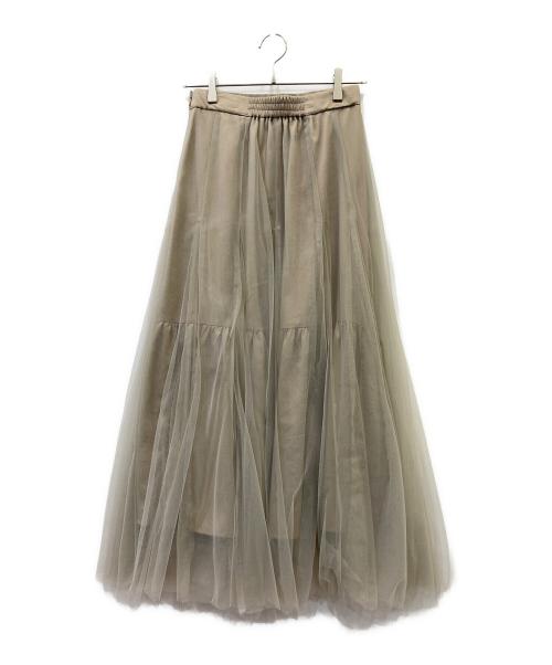 FRAY ID（フレイ アイディー）FRAY ID (フレイ アイディー) ジレチュールスカートセットアップ ベージュ サイズ:SIZE　1 未使用品の古着・服飾アイテム