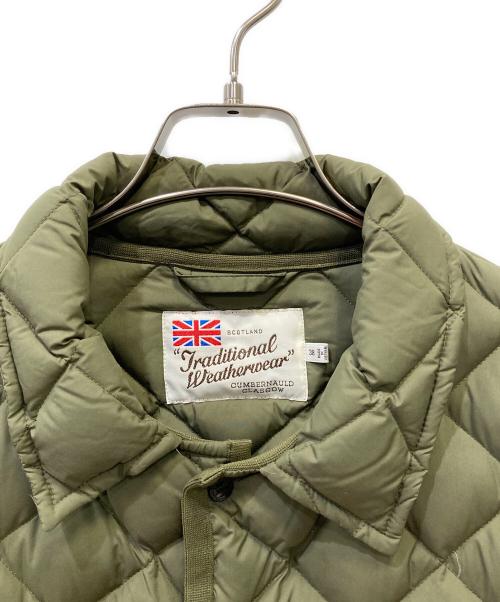 Traditional Weatherwear（トラディショナルウェザーウェア）Traditional Weatherwear (トラディショナルウェザーウェア) キルティングコート カーキ サイズ:SIZE 38の古着・服飾アイテム