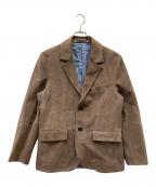PAUL SMITHポールスミス）の古着「レザーテーラードジャケット」｜ブラウン