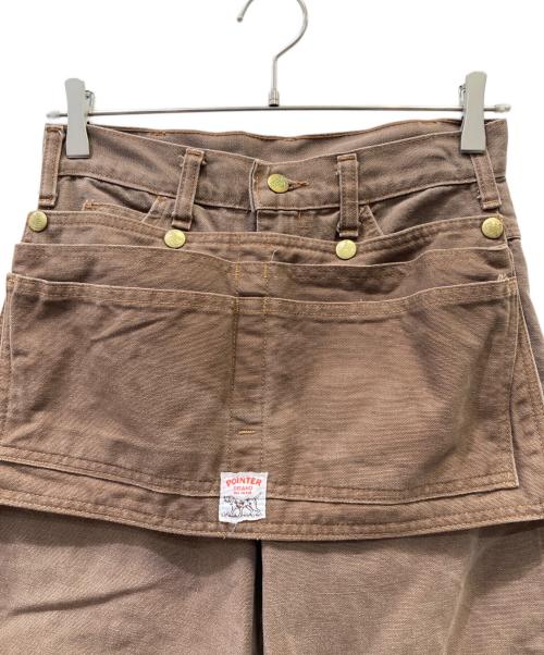 Pointer（ポインター）POINTER (ポインター) エプロン付きペインターパンツ ブラウン サイズ:SIZE 71cm(W 28)の古着・服飾アイテム