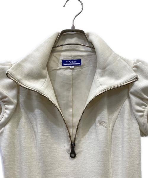 BURBERRY BLUE LABEL（バーバリー ブルー レーベル）BURBERRY BLUE LABEL (バーバリー ブルー レーベル) 半袖ワンピース ブラウン×アイボリー サイズ:38 未使用品の古着・服飾アイテム